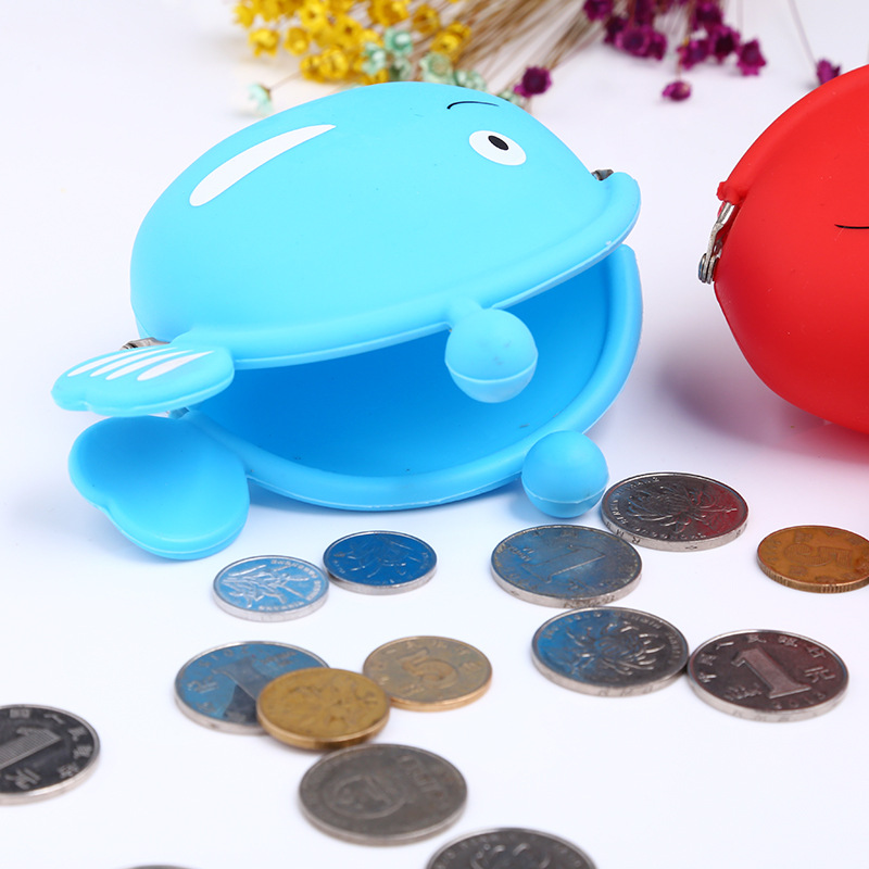 Custom Cute Fish Silicone Coin Purse | Mini Waterproof Change Pouch with Kiss Lock, Cartoon Animal Wallet for Kids & Girls, Multicolor - 图片 6