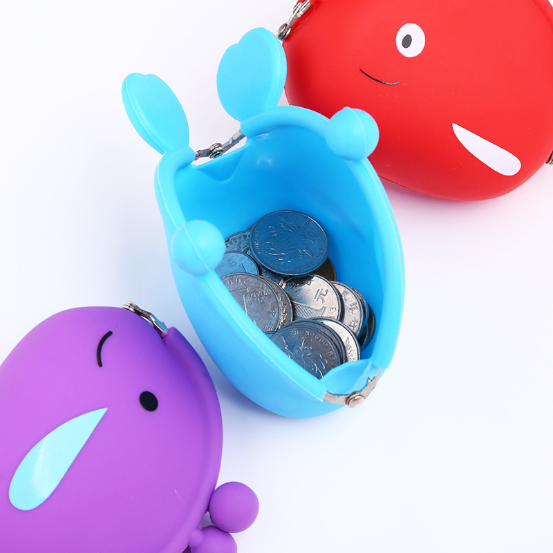 Custom Cute Fish Silicone Coin Purse | Mini Waterproof Change Pouch with Kiss Lock, Cartoon Animal Wallet for Kids & Girls, Multicolor - 图片 7