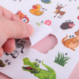 OEM/ODM White Transparent Background TPE Jelly Stickers Reusable Sticker Activity Book Montessori Educational Toy for Kids 3-6