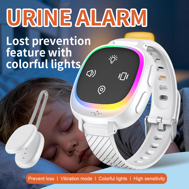 Wireless Bedwetting Alarm Watch | Gentle Vibration & Sound Alert for Kids Potty Training, Enuresis Monitor with Colorful Lights & Anti-Lost Sensor - 图片 2