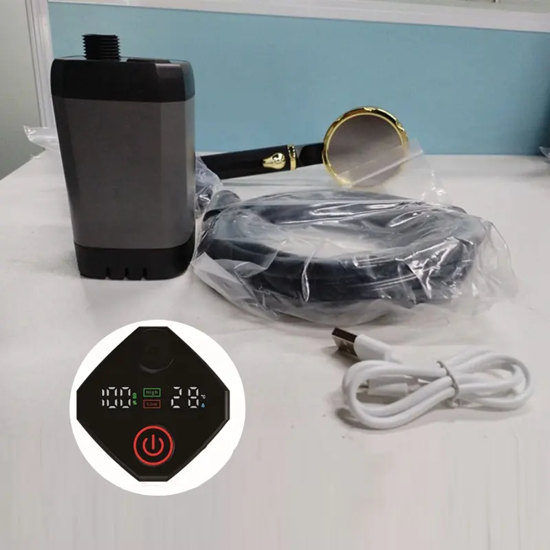 Rechargeable Portable Camping Shower Pump - USB-C Powered Outdoor Shower with Digital Display, Low Water Absorption, Adjustable Flow for Camping, Hiking & Pet Bathing - 图片 2