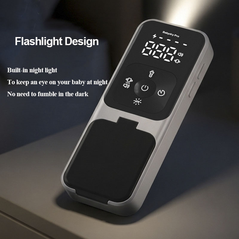Smart Baby Urine Wetness Alarm Monitor, Wireless Baby Wet Diaper Sensor with Vibration Alert, UV Sterilization, Night Light, Feeding Reminder for Newborn Infant Care - 图片 4