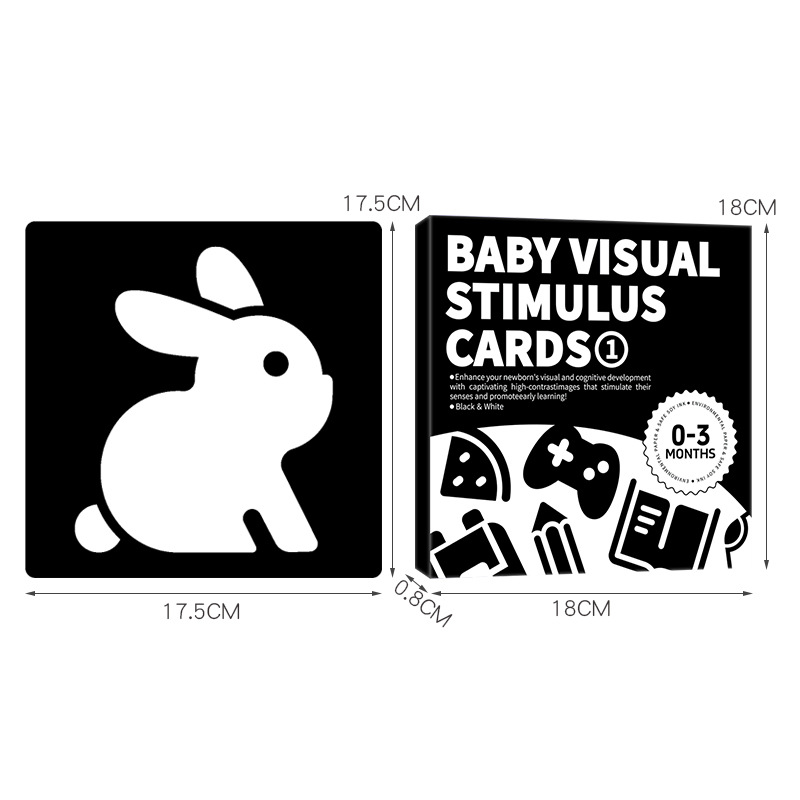 Multi‑set Baby Visual Stimulus Flash Cards for 0‑36 Months Infant Double‑sided High Contrast Cognition Cards Boost Baby Visual Development Ideal Newborn Educational Gift - 图片 5