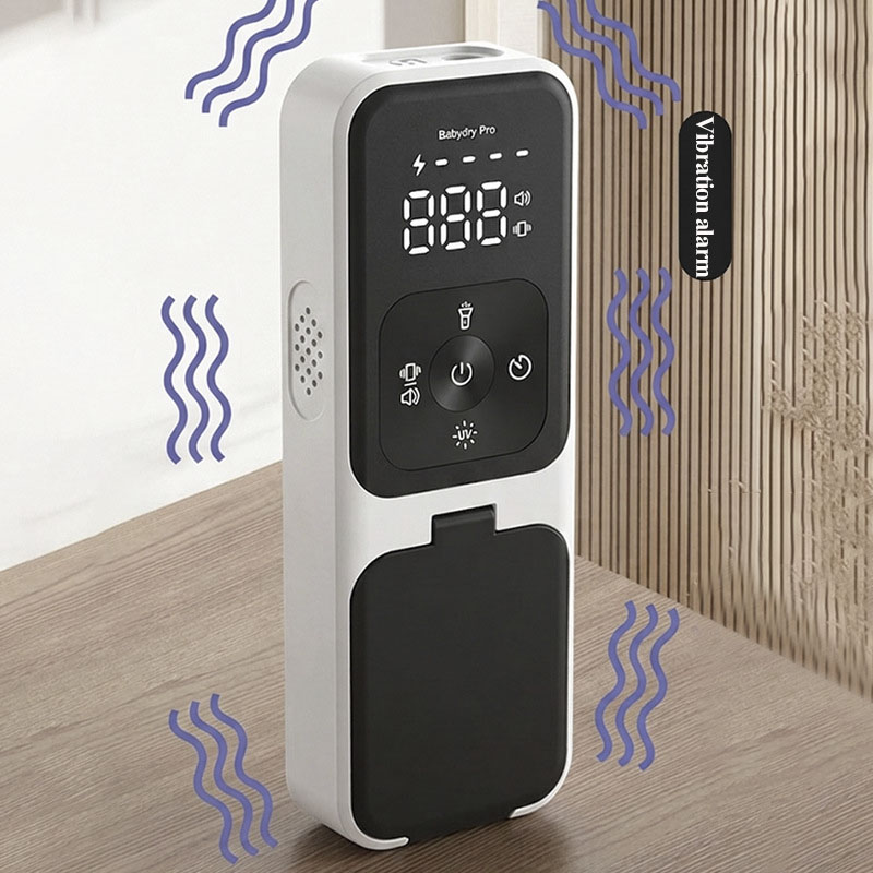 Smart Baby Urine Wetness Alarm Monitor, Wireless Baby Wet Diaper Sensor with Vibration Alert, UV Sterilization, Night Light, Feeding Reminder for Newborn Infant Care - 图片 6