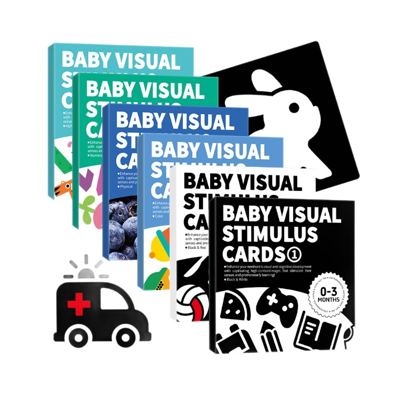 Multi‑set Baby Visual Stimulus Flash Cards for 0‑36 Months Infant Double‑sided High Contrast Cognition Cards Boost Baby Visual Development Ideal Newborn Educational Gift